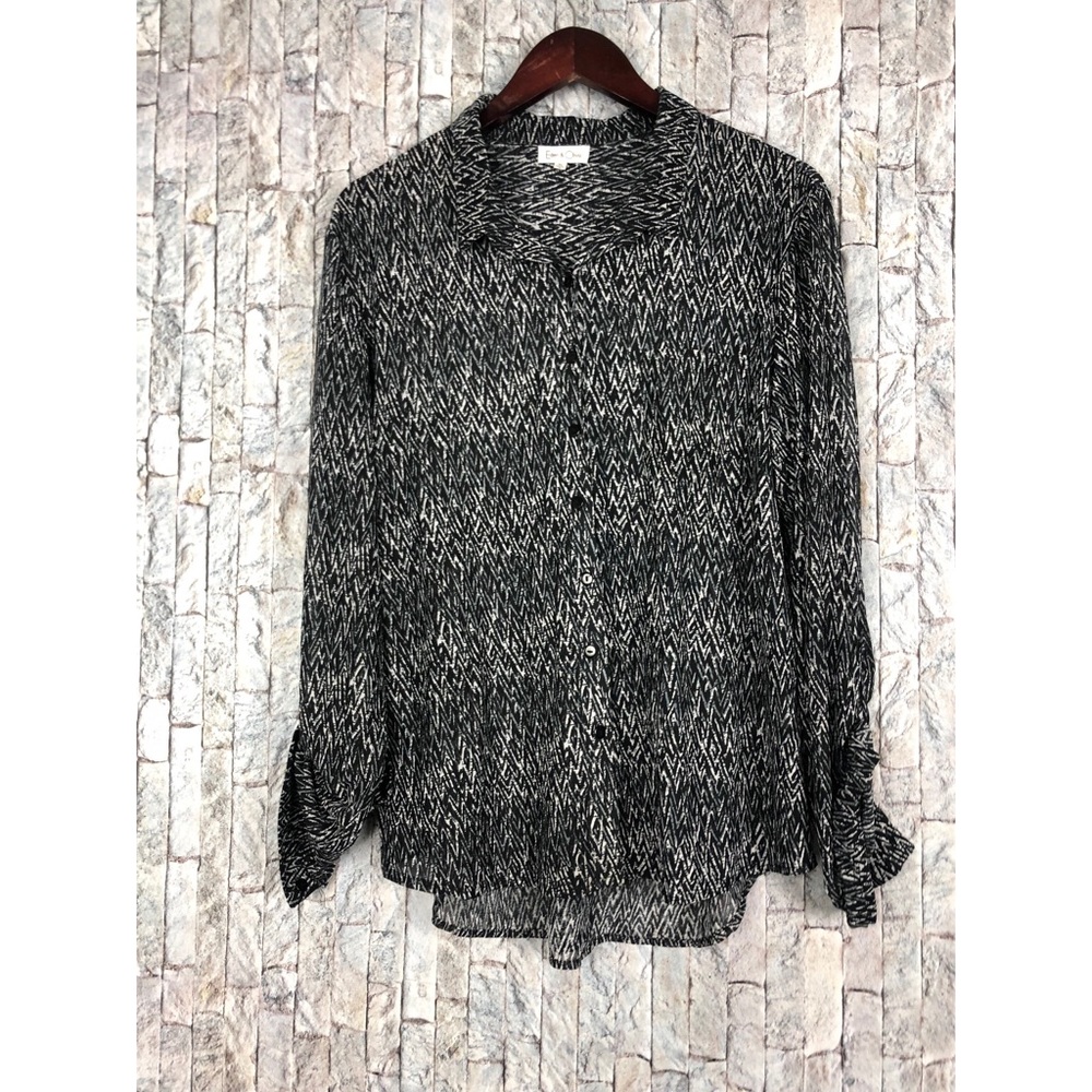 Anthropologie Eden & Olivia Print Button Blouse